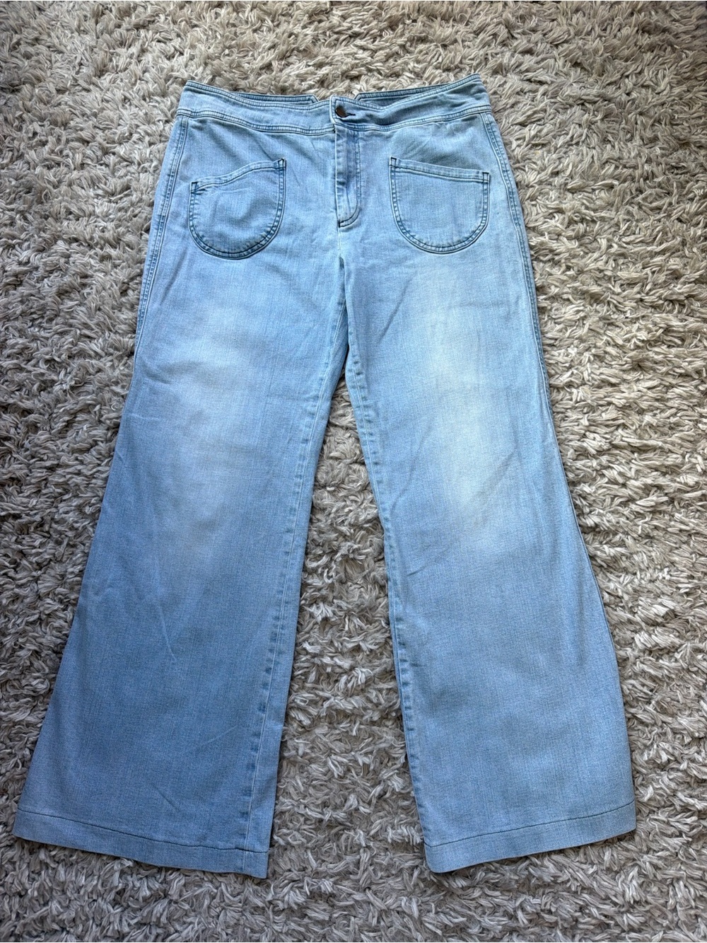 Light Blue Wide-Leg Jeans